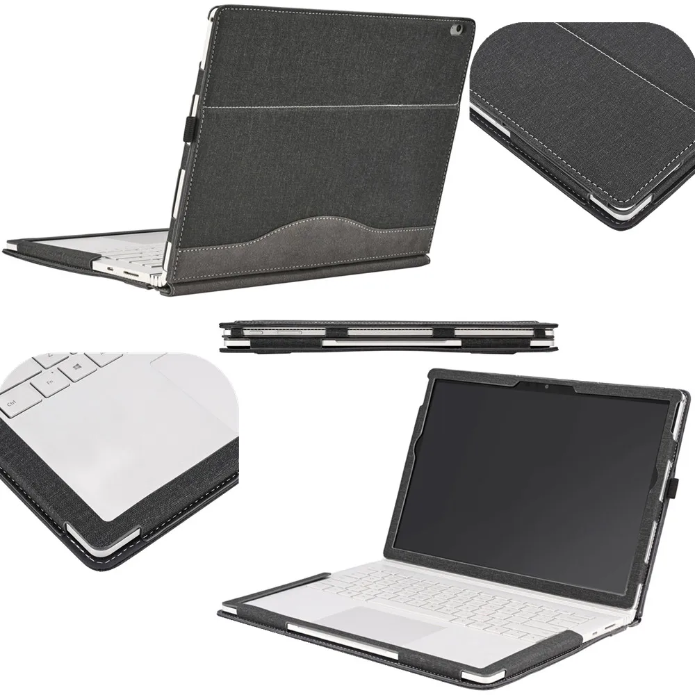 Capa para Portátil para 15 Nova Microsoft Surface Book Folio Case Suporte Manga Bolsa para Livro de Superfície 15 Polegada Capa para Notebook Cases - Imagem 2
