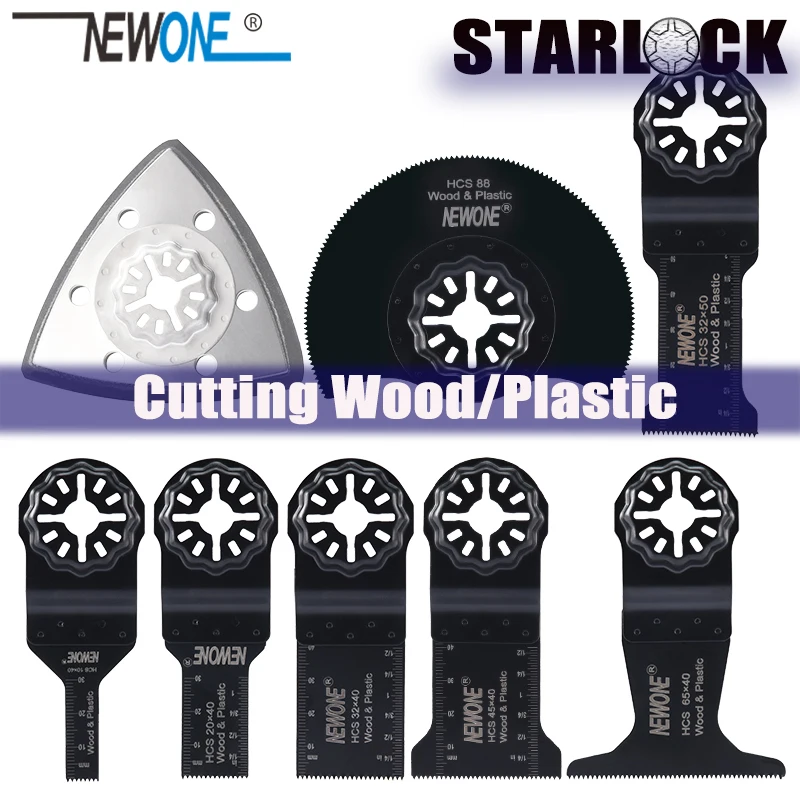 NEWONE Starlock 10mm/20mm/32mm/45mm/65mm HCS Saw Blades Semi-Circle Sanding Pad For Electric Power Oscillating Tools Multi Tool