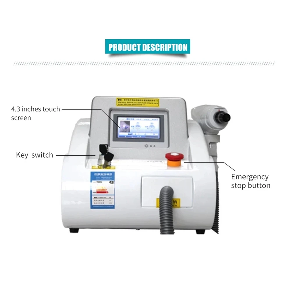 New Q switched and yag 1320 1064 532nm tattoo removal machine for peeling carbon and pigmentation electrotherapy skin care tool