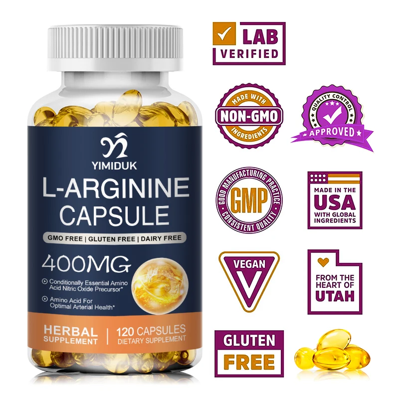 LArginineCapsulesNitricOxideSupplementPreWorkoutBoosterfor