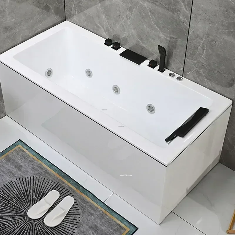 Small Apartment Homestay Constant Temperature Surf Massage Acrylic Bathtub Household Bathtub Surf Jacuzzi Bathroom Supplies