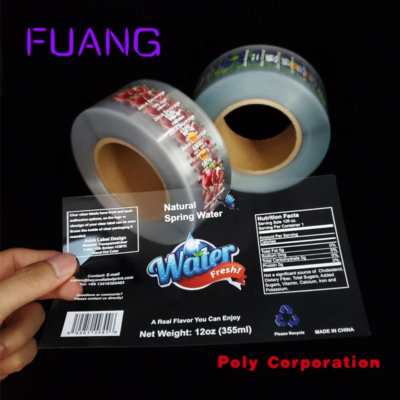 Custom  CMYK Printing Custom Adhesive Transparent Vinyl Sticker Plastic Clear Labels