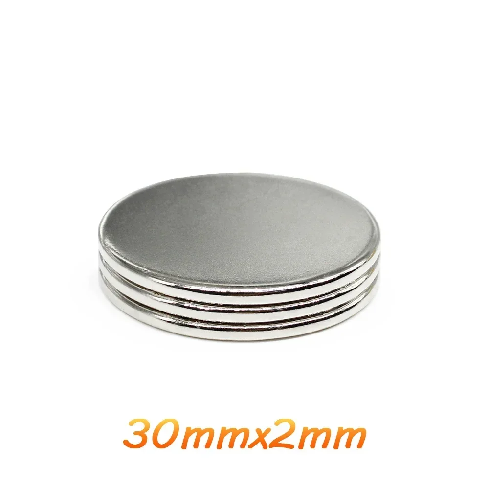 강력한 원형 자석 영구 네오디뮴 자석, N35, 30x2 디스크, 30x2mm, 50PCs