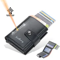 Baellerry RFID Men Card Wallet ID Credit Card Holder Case Wallet High Quality Aluminum Slim Mini Small Money Bag Wallets 1