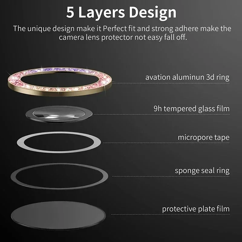 Glitter Metal Ring Lens Glass Protecte For Samsung Galaxy S26 Ultra Camera Lens Protector For Samsung S26 Plus Phone Accessories 5