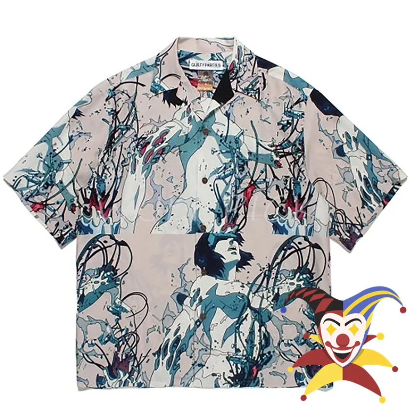 

New WACKO MARIA Shirt Men Women High Quality Hawaiian Style Shirts Tee