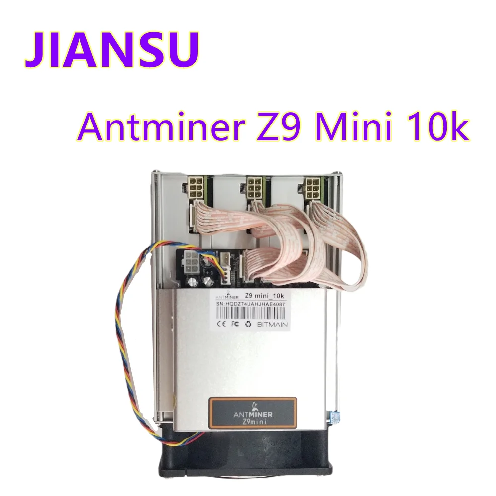 Подержанный Майнер JIANSU ZCASH Antminer Z9 Mini 10k Sol/s 300 Вт Asic Equihash Miner Mine ZEN ZEC BTG экономичный