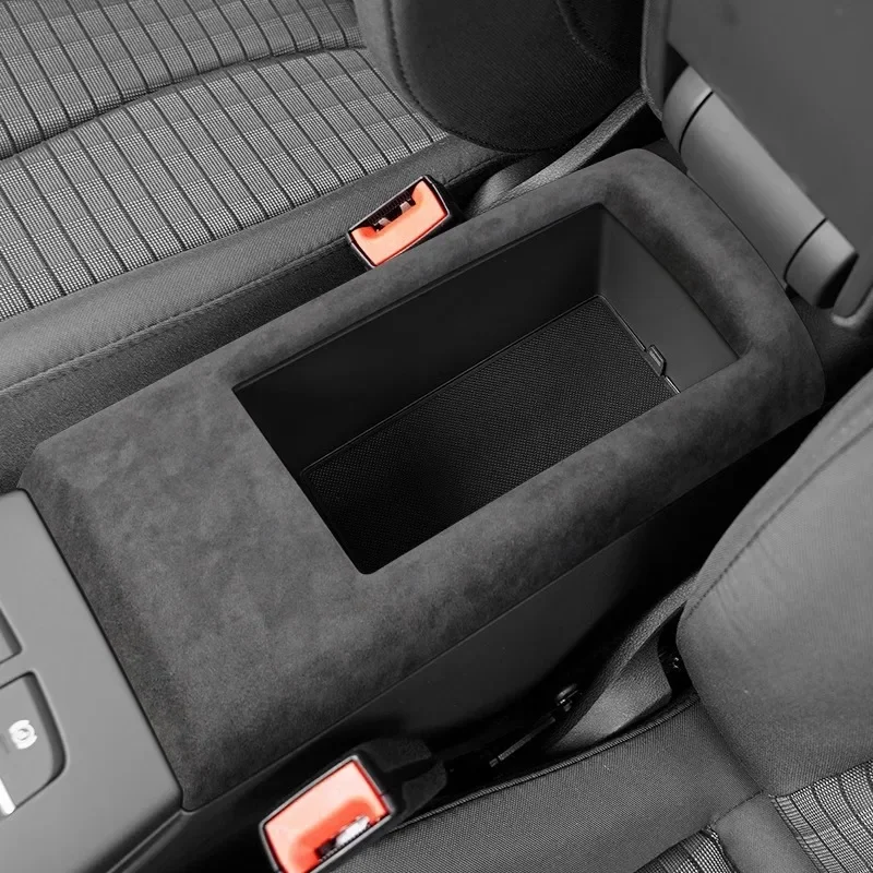 Alcantara Car Gearshift Panel Gear Lever Cover Armrest Case Lid Frame For Audi A3 A3L S3 2014 2015 2016 2017 2018 2019 2020