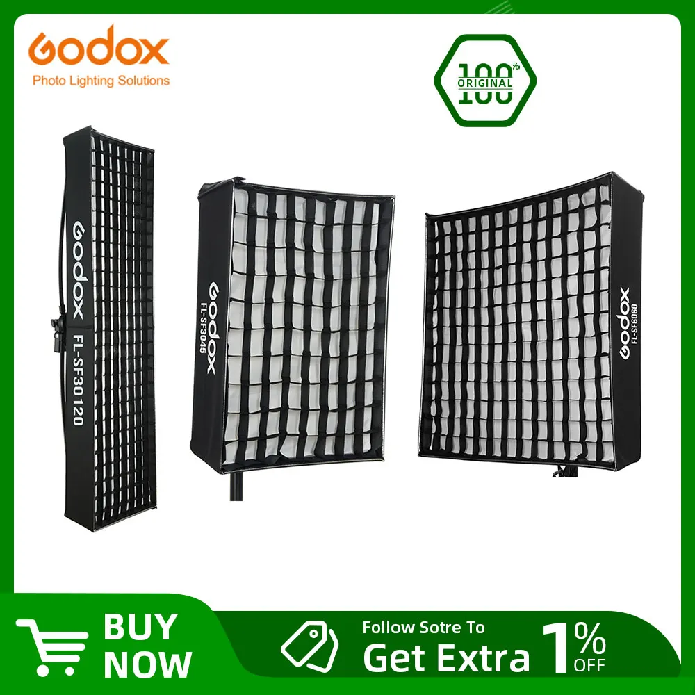 Godox Boîte à lumière 60 x 60 cm avec Grille pour FL150 Godox Boîte à lumière 60 x 60 cm avec Grille pour FL150