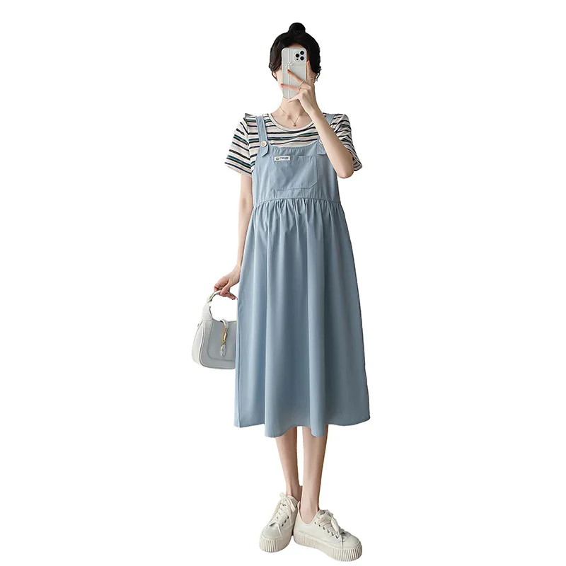 

Maternity Dress 2023 Summer New Striped Short Sleeve Casual Holiday Pregnancy Dreses Clothes For Pregnant Women Dresses M-XXL