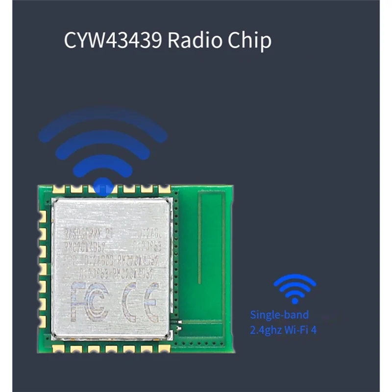 FEDI-Raspberry Pi 호환 CYW43439 라디오 모듈 단일 밴드 2.4Ghz Wi-Fi 4, Bluetooth 5.2 칩