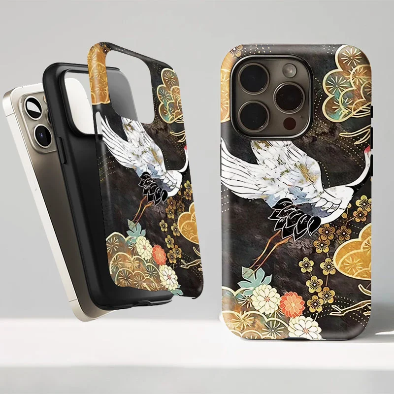 Red-Crowned Crane 2-in-1 Protective Phone Case