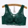 Women Elegant Plus Size Lace Bra No Underwire Comfortable Stylish 3/4 Cup Seamless Bralette Summer Thin Pregnant Maternity Bra 2