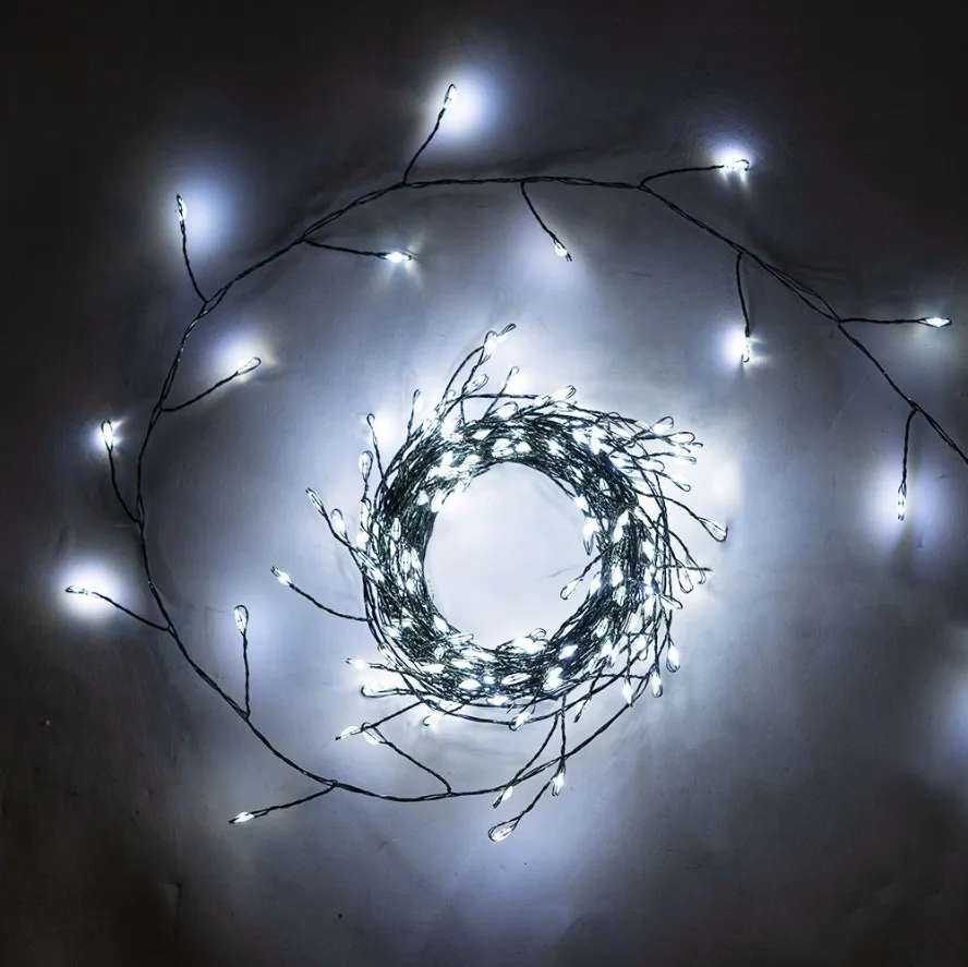 thumbnail image 1 of Guirnalda de luces LED de alambre de cobre verde, guirnalda de luces de hadas para jardín, decoración de árbol de Navidad para Año Nuevo al aire libre, 1 of 5