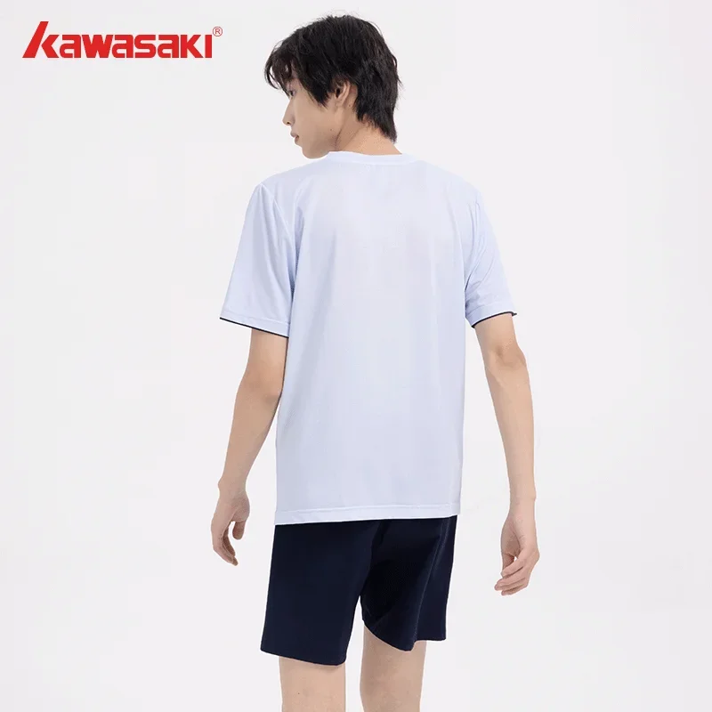 Kawasaki Badminton Clothing for Male and Female Couple, Short Sleeve T-Shirt, New, B1956 Team Competition, 24