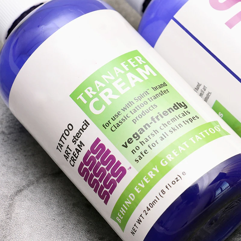 Pump Type Tattoo Transfer Gel Solution 240ml, Perfect for Sharp, Dark & Clean Stencils, Tattoo Pattern Transfer Gel