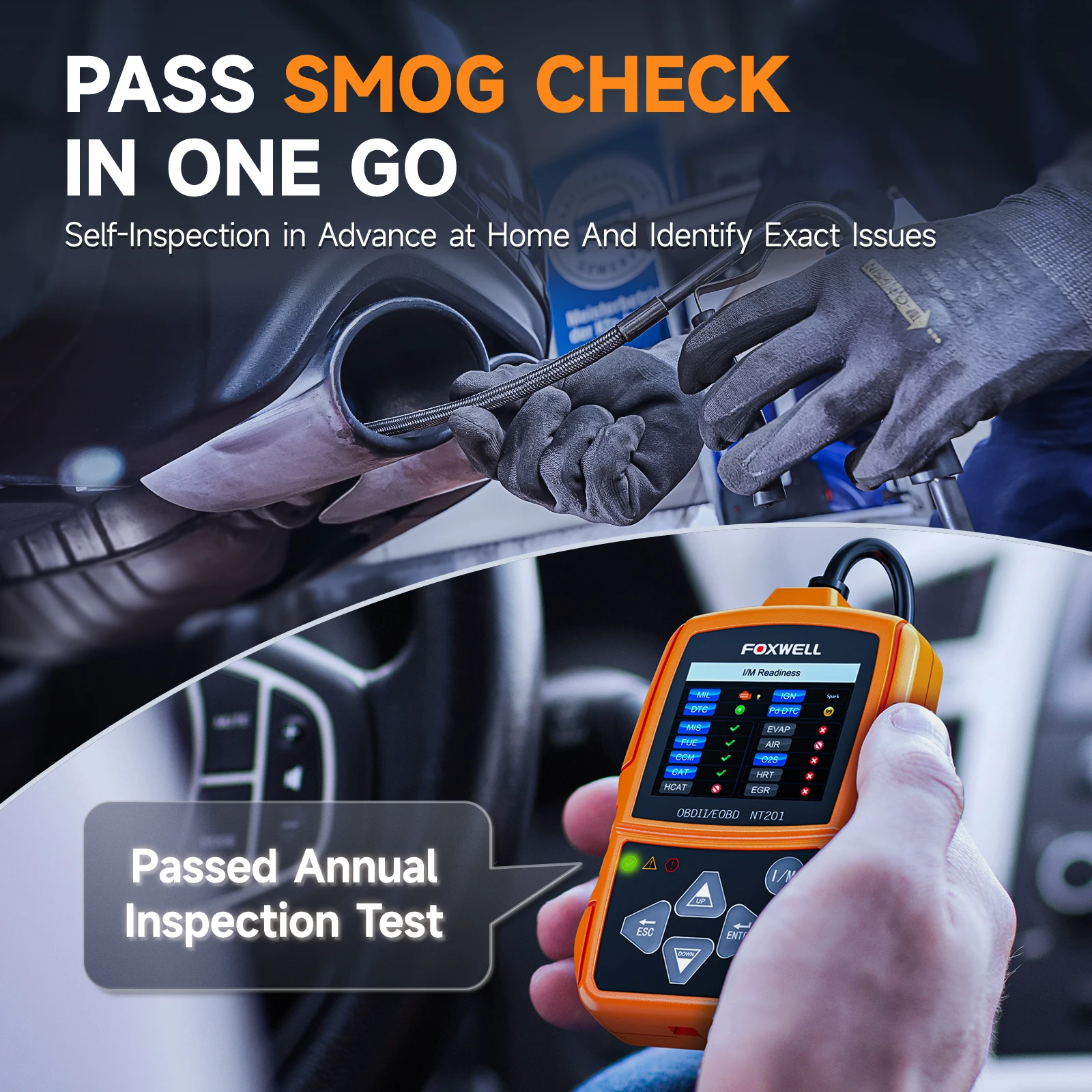FOXWELL NT201 OBD2 Scanner Car Code Reader Check Engine Light Reader OBDII EOBD Car Computer Diagnostic Scan Tool Auto Fault 5