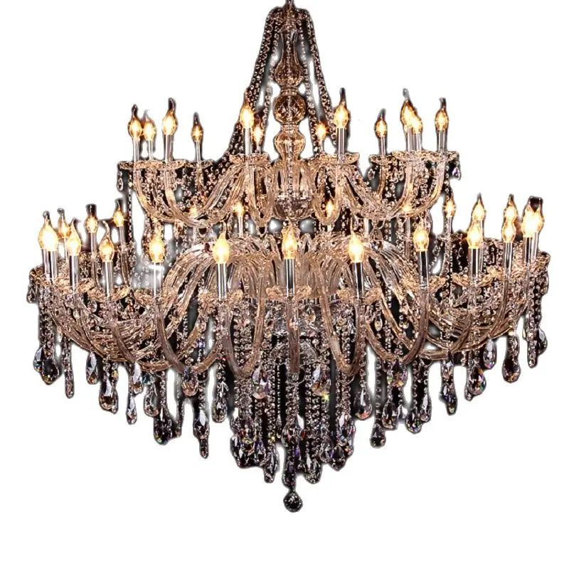Large Crystal Chandelier for High Ceiling 