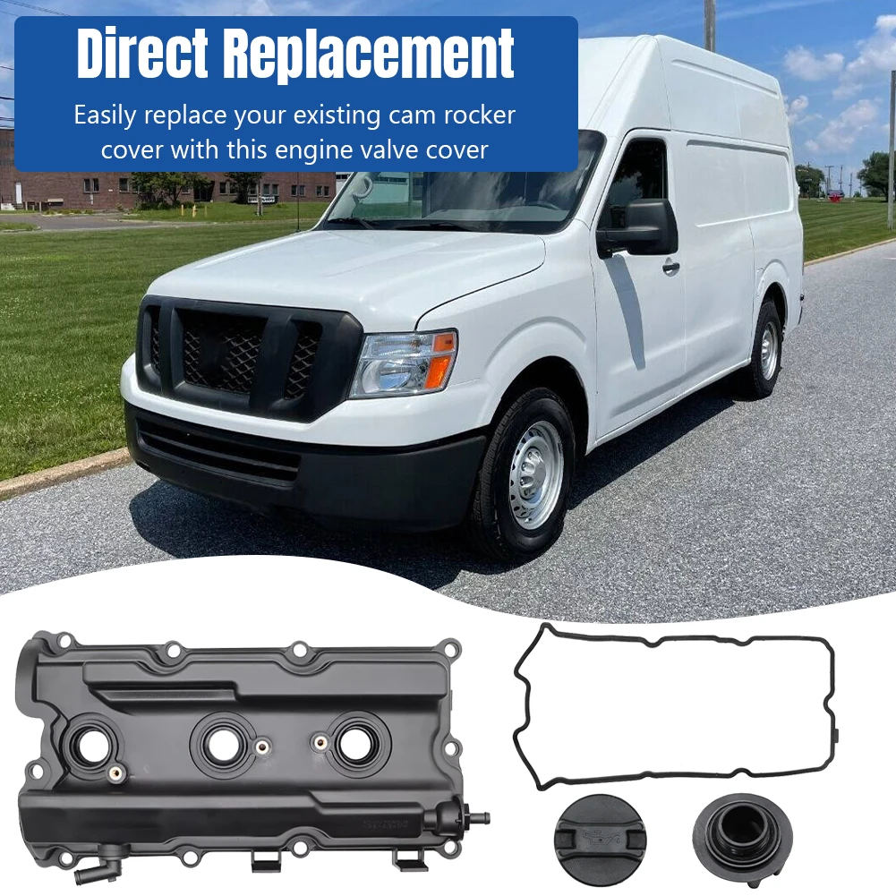 2Pcs Cam Rocker Cover W/Gasket Screw Oil Cap Camshaft Rocker Cover Wear Resist Rubber Cover Gasket Kit Car Accessories