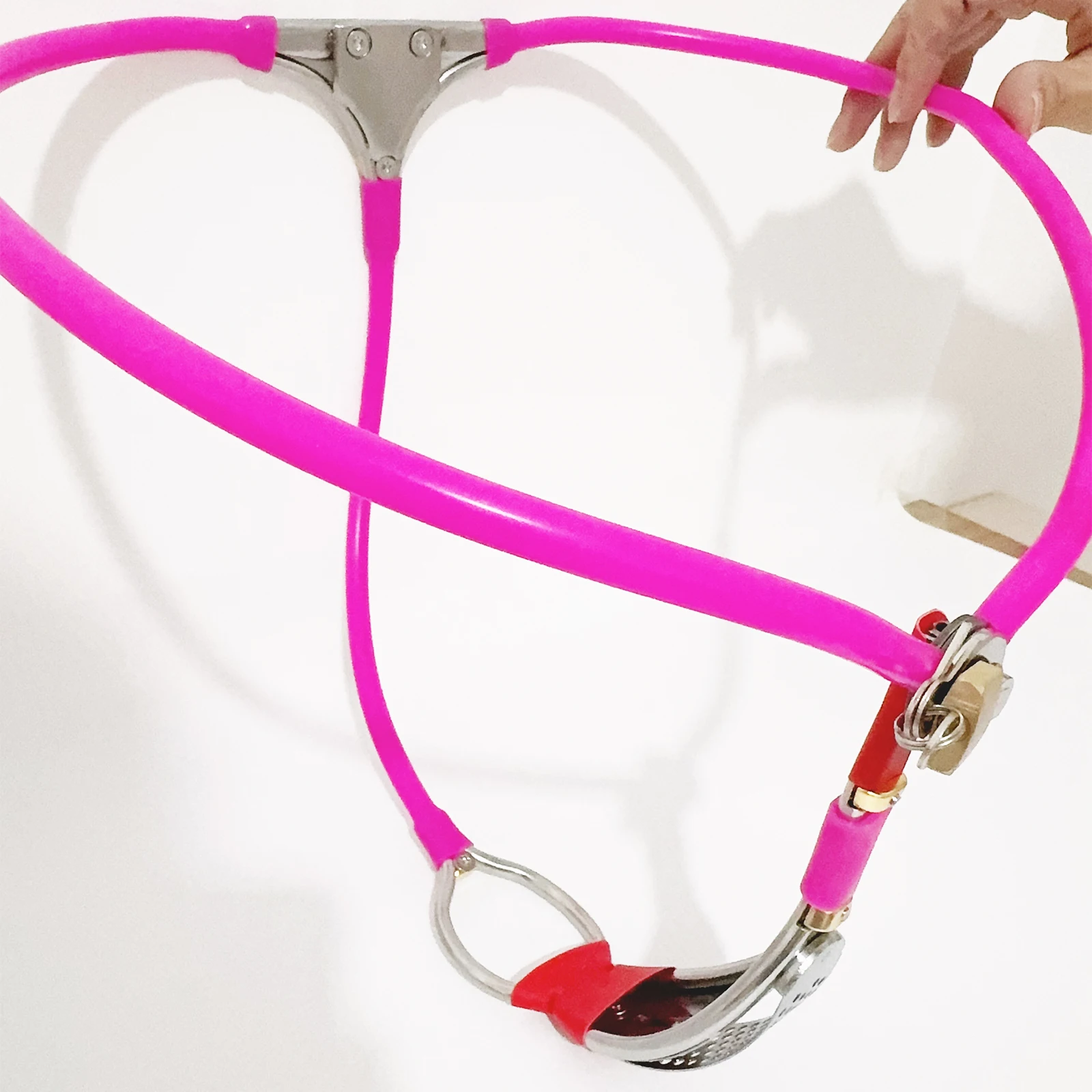 LILUPLAY Invisible Female Stainless Steel Chastity Belt with Hole Plug BDSM Strapon Belt Lockable Underwear Sex chastity lock sex toy
