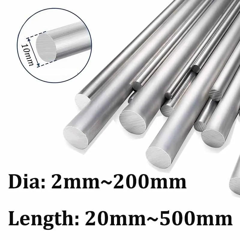 5mm-18mm 6061 Aluminium Solide Runde Stab Legierung Bar Metall Welle 150-300mm