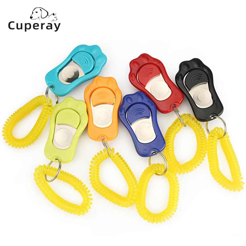2pcs Pet Dog Clicker Toys Trainer Paw Shape Pet Tranining Clickers Obedience Dog Pets Training Trainer Click Award Supplies