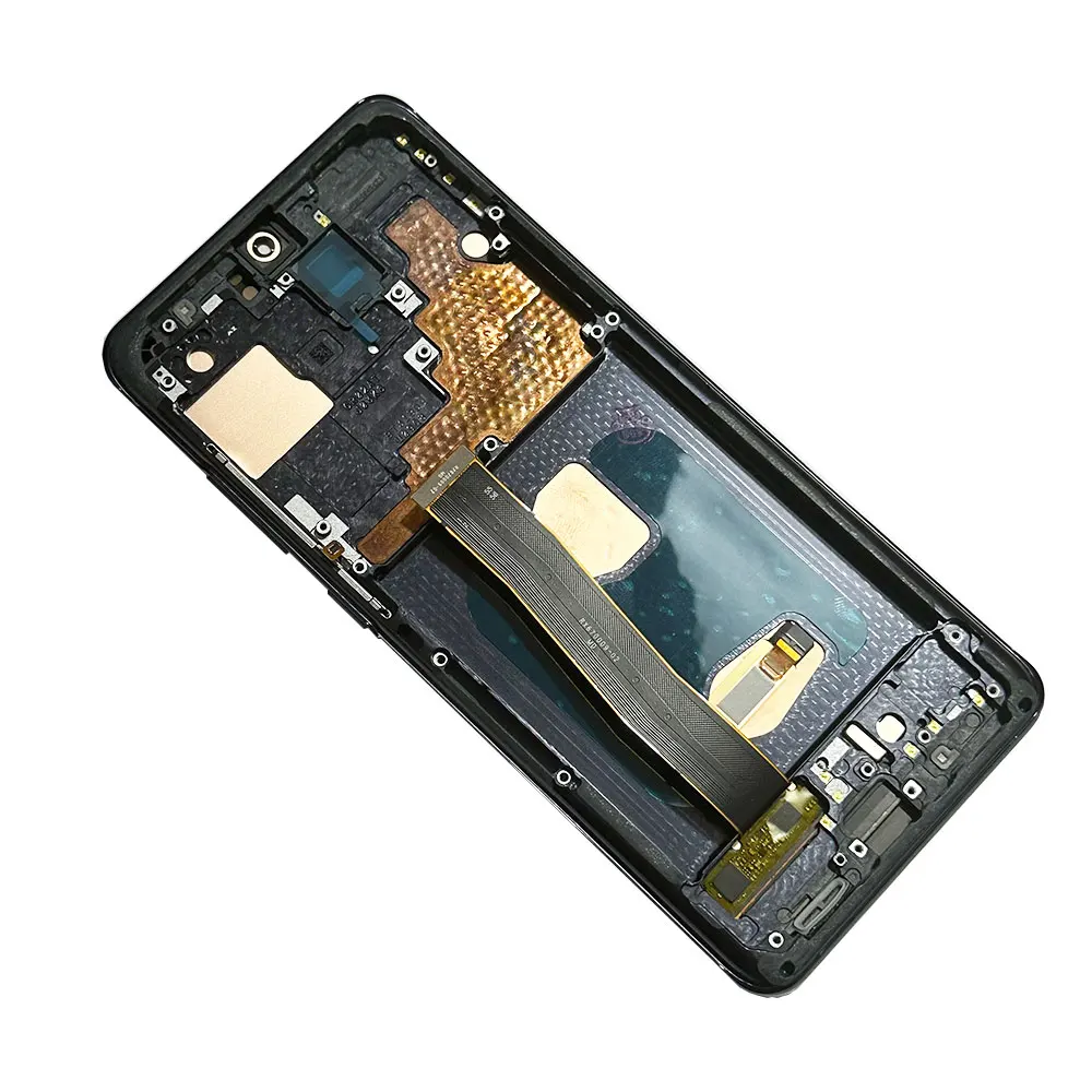 S20 Ultra Screen Replacement AMOLED LCD Display For Samsung S20 Ultra G998F SM-G988B/DS G9880 LCD Display Touch Panel With Frame