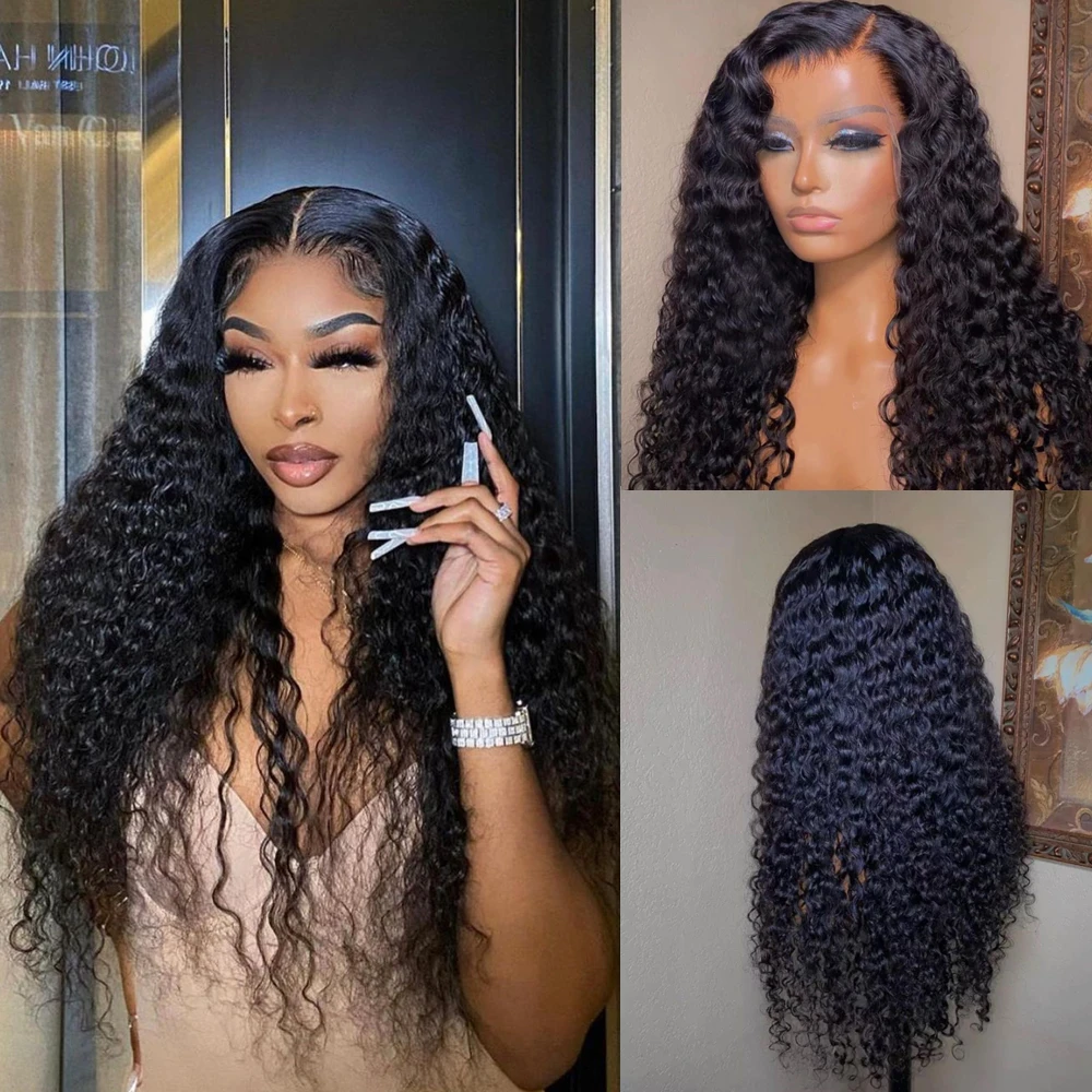 Water Wave Lace Front Wig HD Transparent Curly 13x4 Lace Frontal Human Hair Wigs For Women 5x5 Lace Closure Loose Deep Wave Wigs