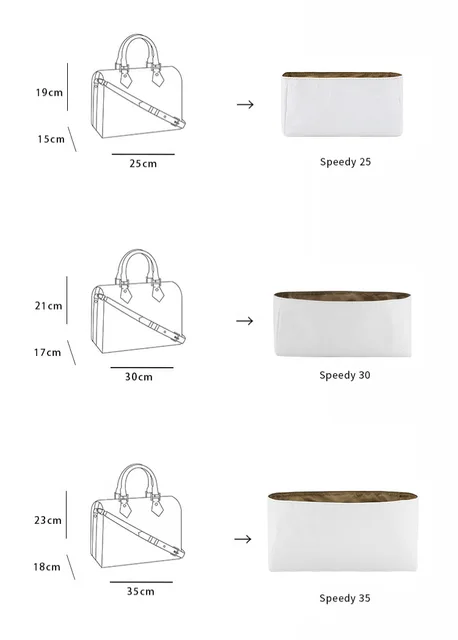 【Soft and Light】Bag Organizer Insert For L V Speedy 25 30 35 Boston  Organiser Divider Shaper Protector Compartment Inner