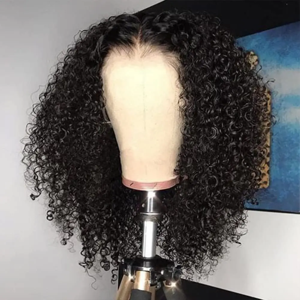 16 Inch Kinky Curly 13x4 Lace Front Wigs Human Hair 250% Density Glueless Wig Human Hair Pre Plucked with Baby Hair