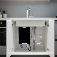 Chauffe-eau électrique instantané sans réservoir 5,5 kW 220 V, chauffe-eau instantané avec affichage numérique pour cuisine salle de bains 3