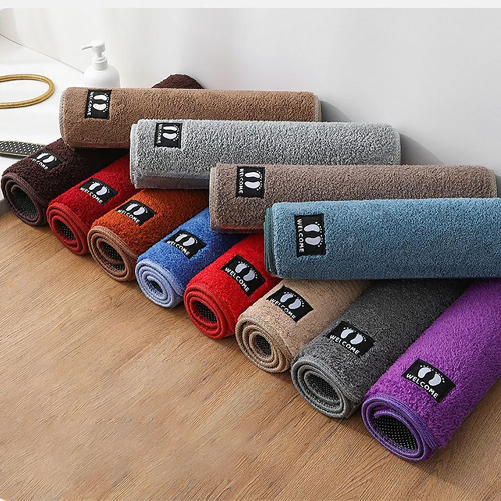 

Plush Drying Mat For Bathroom Absorbent Non Slip Bath Rug Kitchen Entrance Door Mats Home Floor Deco