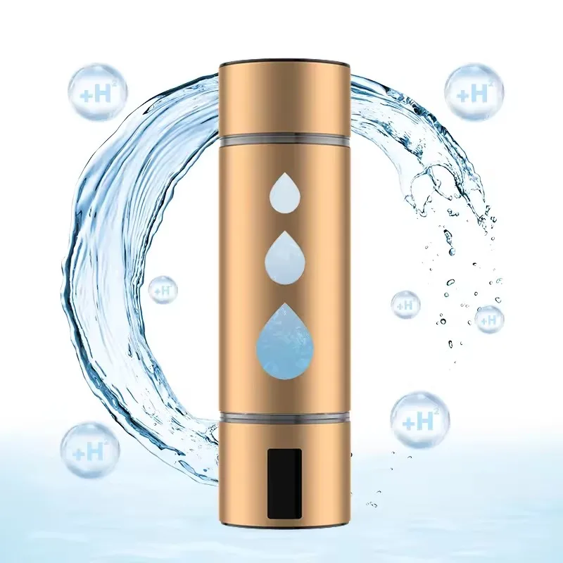 New design of 5000ppb hydrogen water bottle with hydrogen rich water generator and adapter