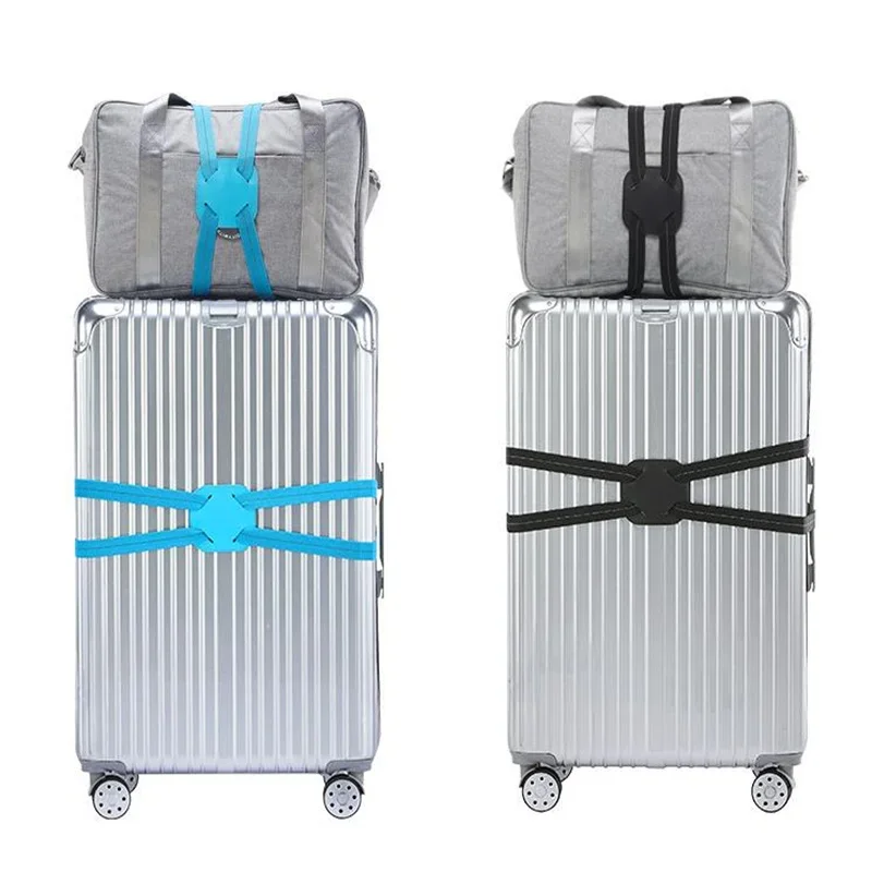 1PC Black Adjustable Elastic Luggage Strap Suitcase Belts Telescopic Travel Bag Belt For Suitcase Fixed Belt Travel Accessories