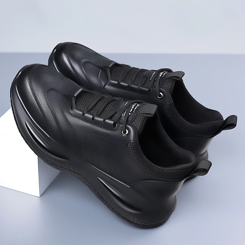 أحذية جلدية رجالية عصرية للخريف، أحذية رسمية كلاسيكية للأعمال، أحذية رياضية مريحة بنعل سميك للمكتب والخارج والمشي اليومي