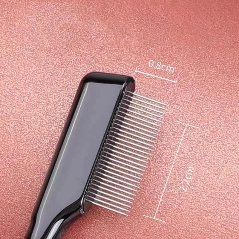 금속 속눈썹 빗, 익스텐션 눈썹 빗, 블랙 속눈썹, 뷰티 화장품 도구, 1PC