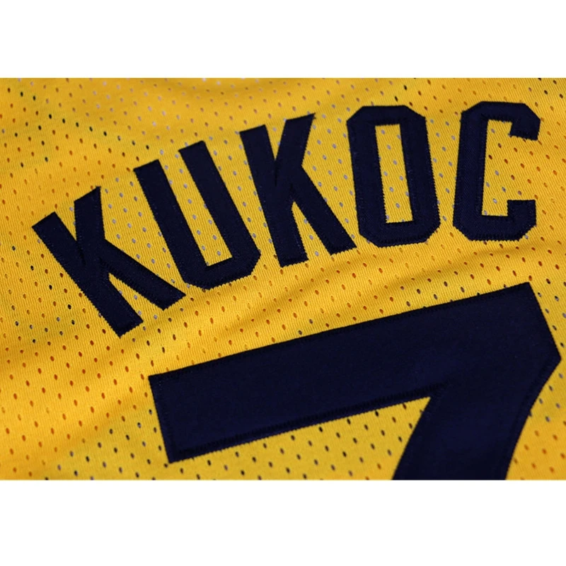 Basketball Jerseys JUGOPLASTIKA 7 Kukoc Sewing Embroidery Outdoor Sports Jersey