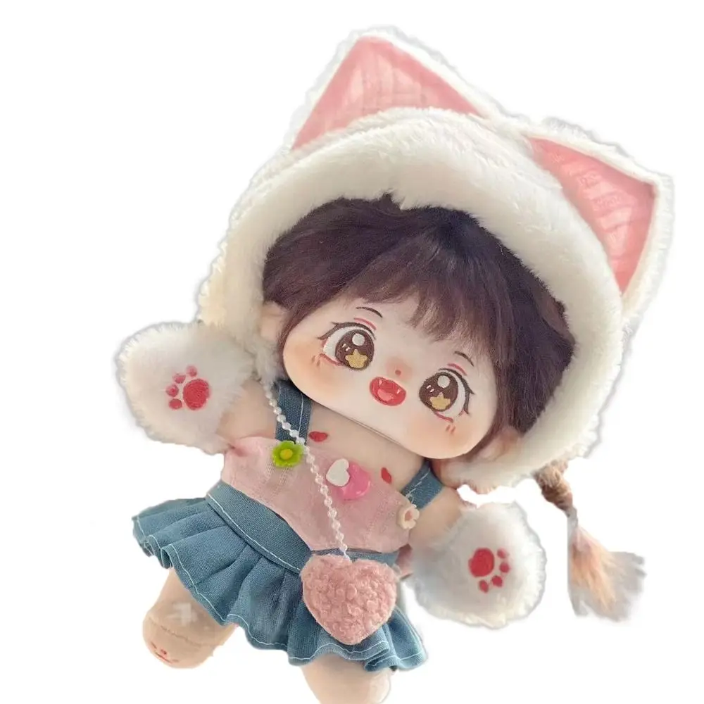 Fashion Cat Ear Set 20cm Cotton Dress DIY Clothing Princess Skirt Idol Clothes Dress Up Pink Clothes Accessories