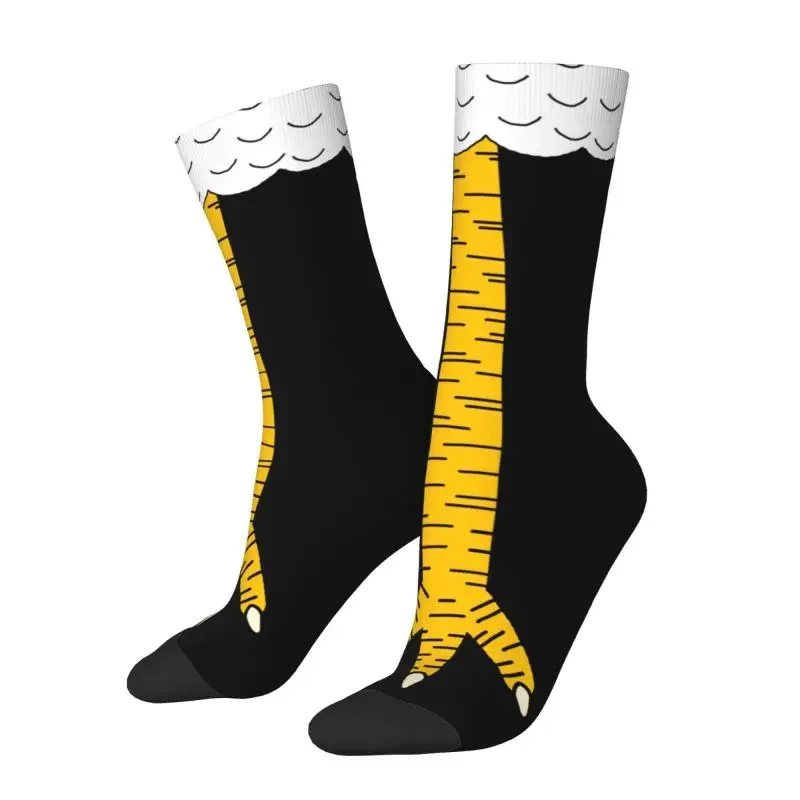 

Cool Mens Funny Chicken Legs Dress Socks Unisex Warm Comfortable 3D Printing Animal Paws Crew Socks