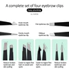 4PCS/Set Makeup Professional Eyelash Tweezers Stainless Steel Eyelash Extension Tweezer Makeup Beauty Clip False Eyelashes Tool 6
