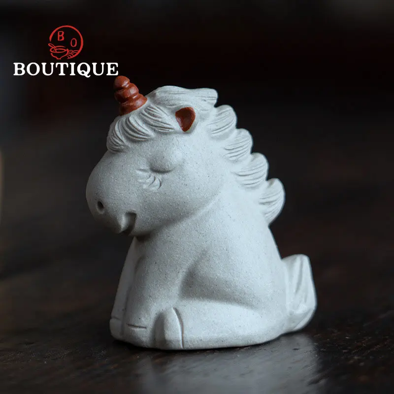 

Boutique Yixing Raw Ore Purple Clay Tea Pet Horse Tea Play Can Raise Cute Unicorn Tea Table Toy Small Ornament Exquisite Gift