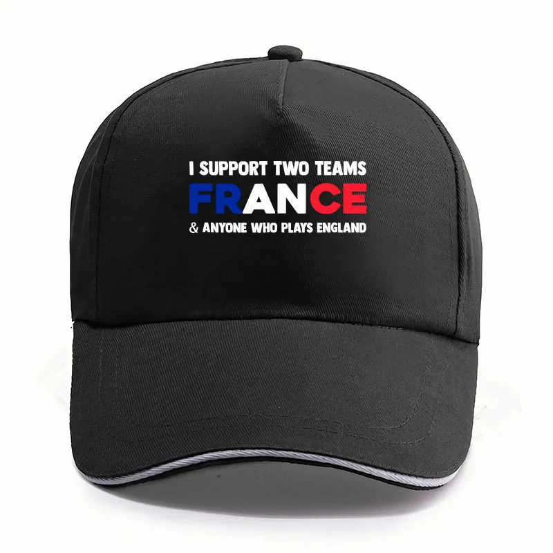 

I Support Two Team France And Anyone Who Plays England Baseball Cap 2023 Sports Fans Gift Hats Unisex Casual Caps