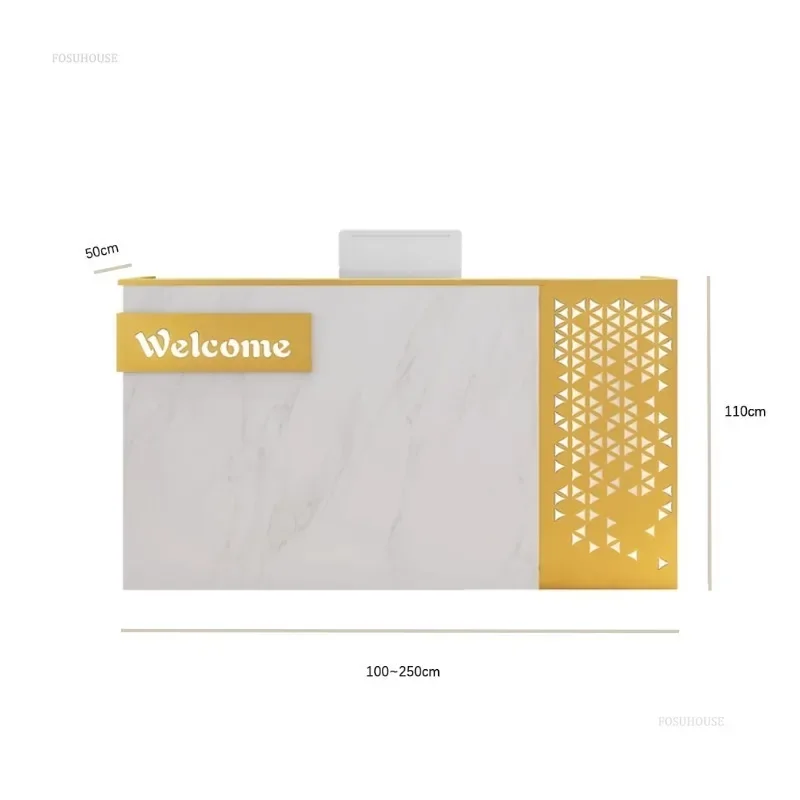 Modern Beauty Salon Reception Desks Hairdressing Shop Paint Front Desk Clothing Store Oral Dental Medical Reception Cashier E