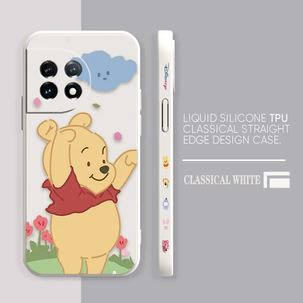 thumbnail image 1 of Case For Oneplus 5 6 9 9R 8 8T 7 7T A3 2 2V NORD 3 2 Lite Pro Simple Liquid Silicone Case Piglet Winnie the Pooh Bear, 1 of 5