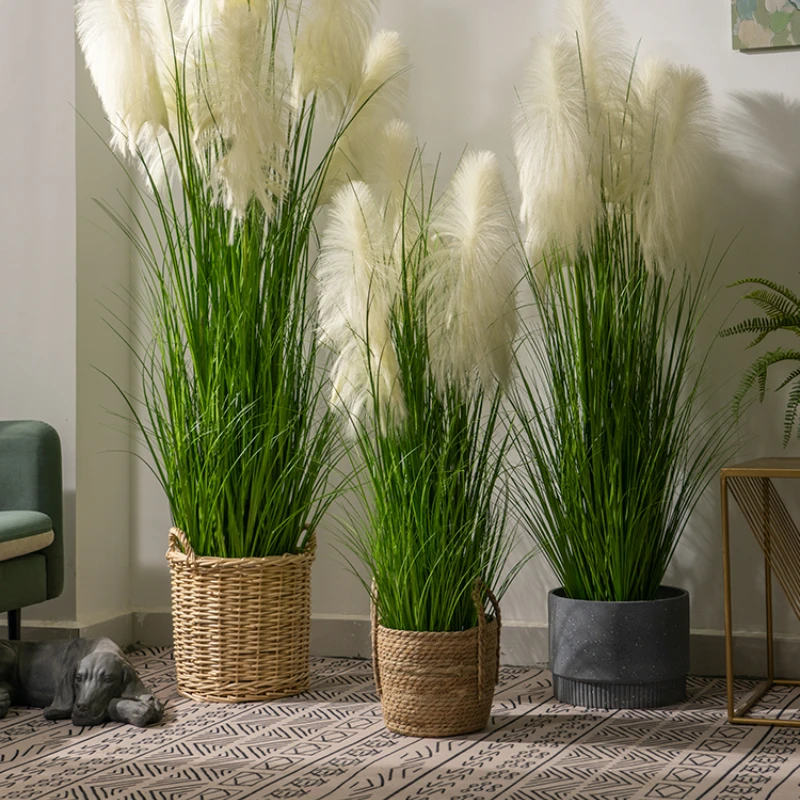 

New Artificial Esparto Grass Artificial Flower Tree Fake Trees Indoor Living Room on-the-Ground Green Plant Plant Decoration