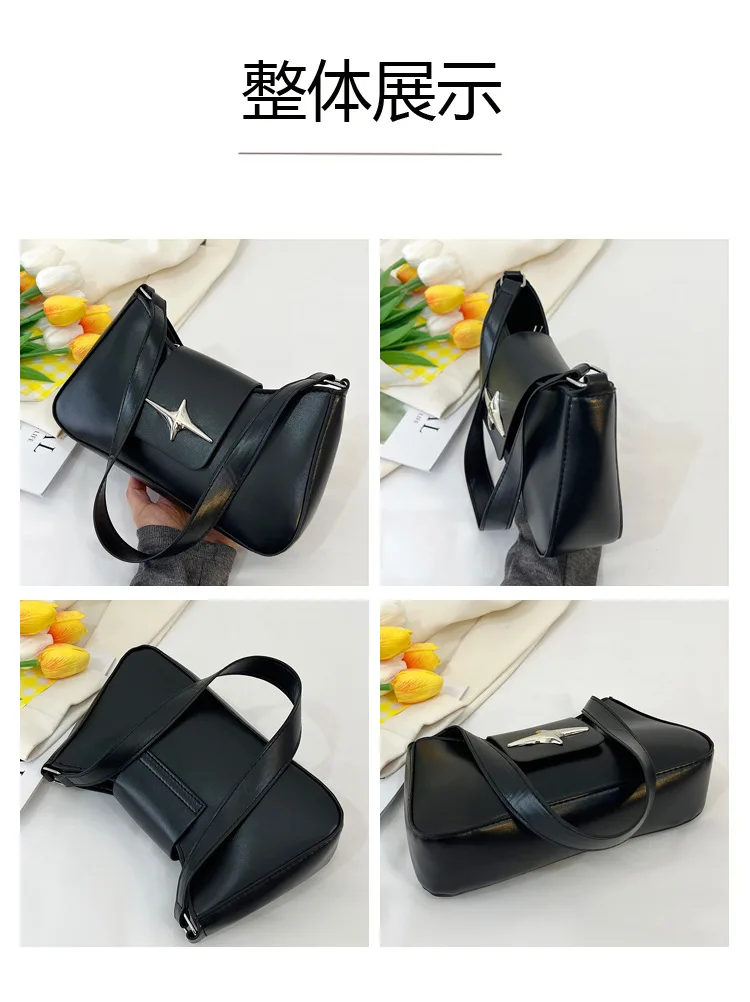 Vintage PU-Leder-Umhängetaschen für Frauen, 2025, klassische Y2K-kleine Geldbörse, Luxusmarke, weibliche Handtaschen, tägliche Damen-Unterarmtasche – Detail 8