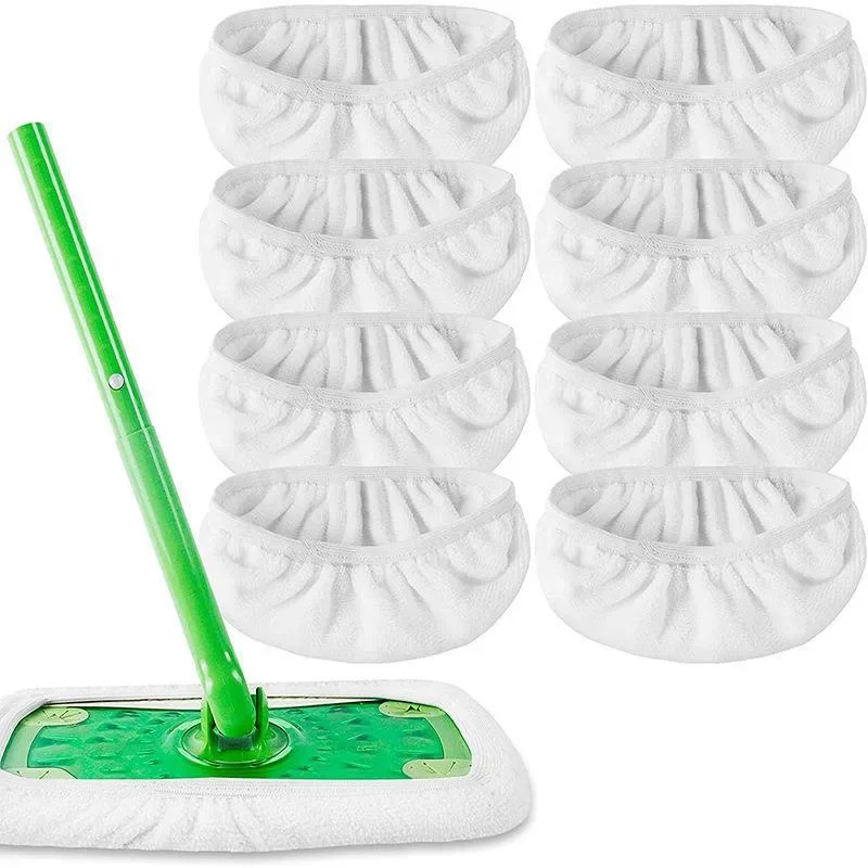 

Replacement Rotary Mop Cleaning Fleece/Microfiber/Chenille Thickened Elastic Band Flat Mop Cloth Coral Household Cleaning Tools