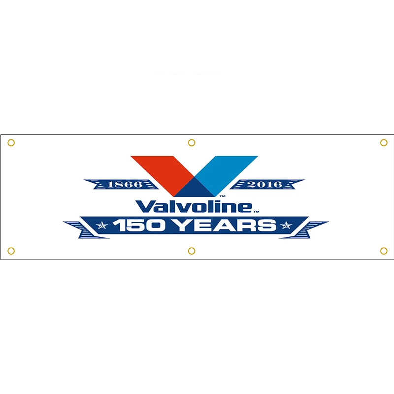 130Gsm 150D Materiale Poliestere Valvoline Oil Banner 1.5Ft * 5Ft (45*150Cm) Dimensioni Pubblicità Decor Flag Yhx280
