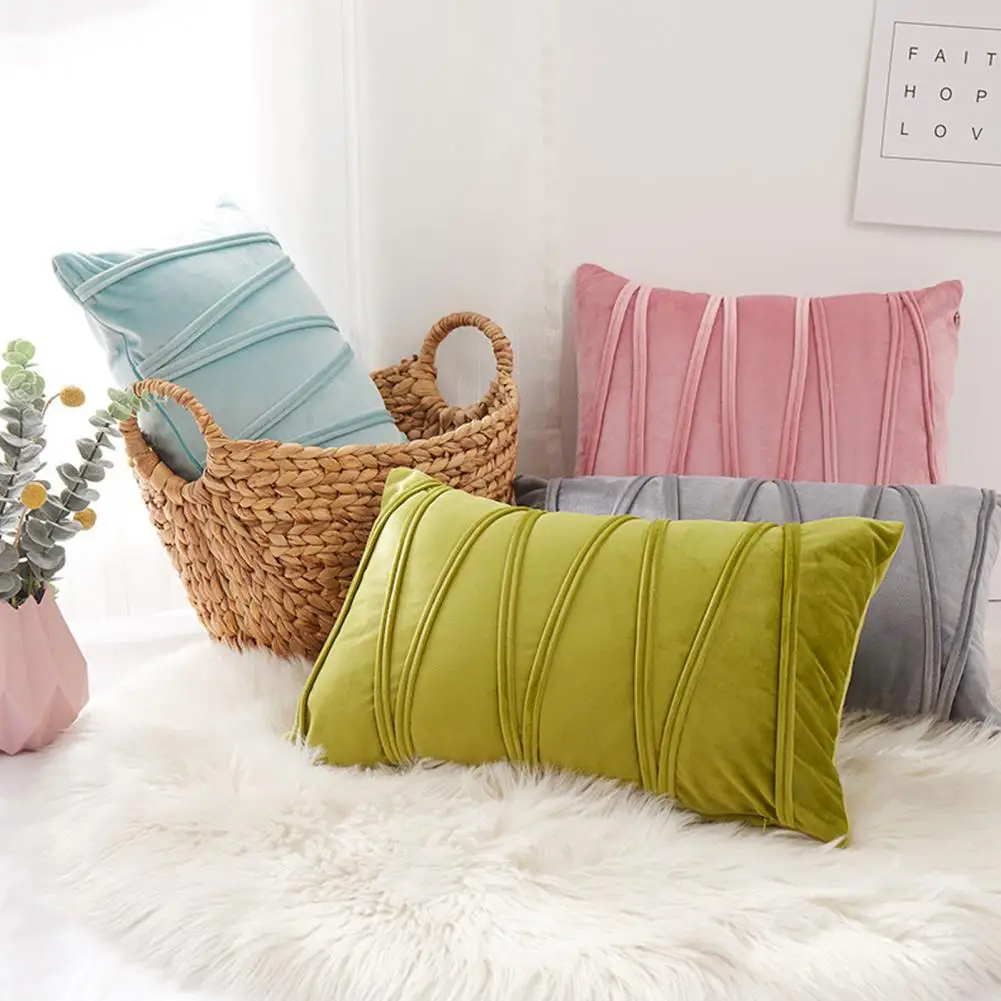 

Elegant Pillowcase with Zipper Home Decor Pillowcase with Zipper Modern Square Pillow Stylish Plush Cushion Covers for Home