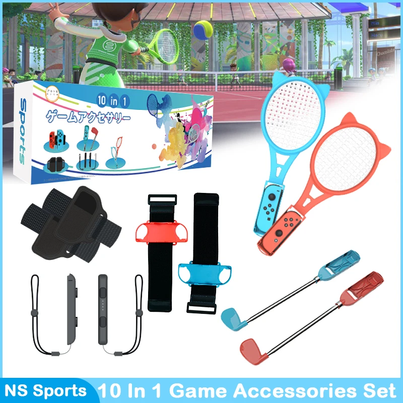 10 In 1 For Nintendo Switch Sports Game Accessories Wristband/Tennis